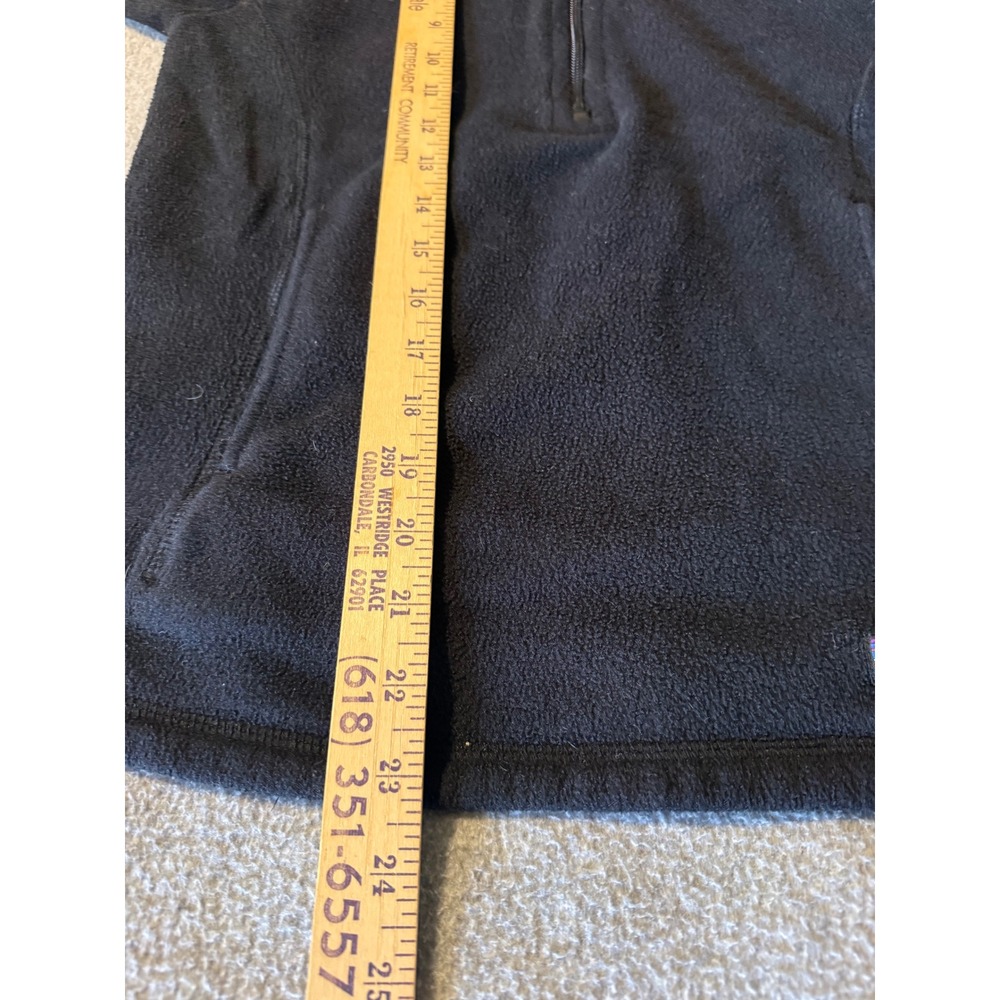 Patagonia Synchilla Fleece Quarter Zip Pullover Black Womens S Gorpcore 25741 F7 - Picture 7 of 7